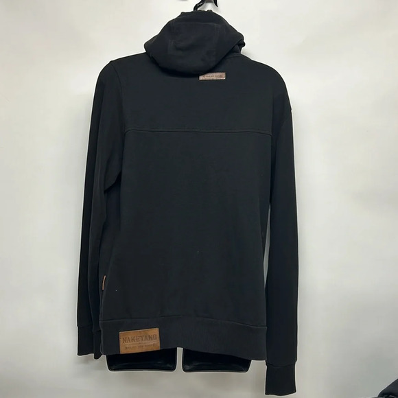 Naketano sweatshirt with cowl and hood. Brave New World, black size medium. - Picture 6 of 6